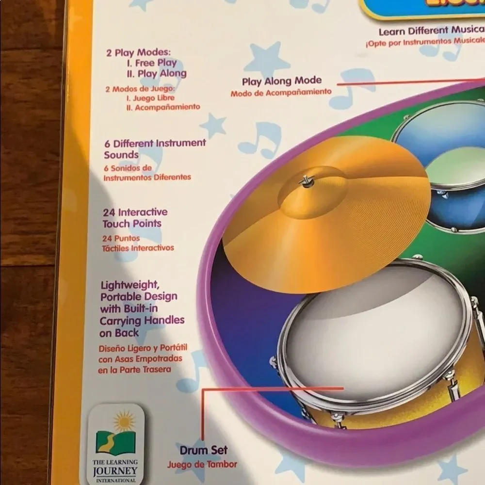 Journey Touch & Learn Electronic Drum Set New